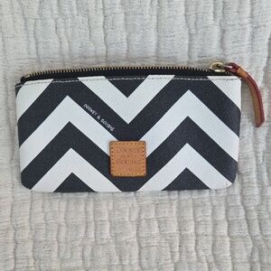 Dooney & Bourke Chevron Black and White Pouch